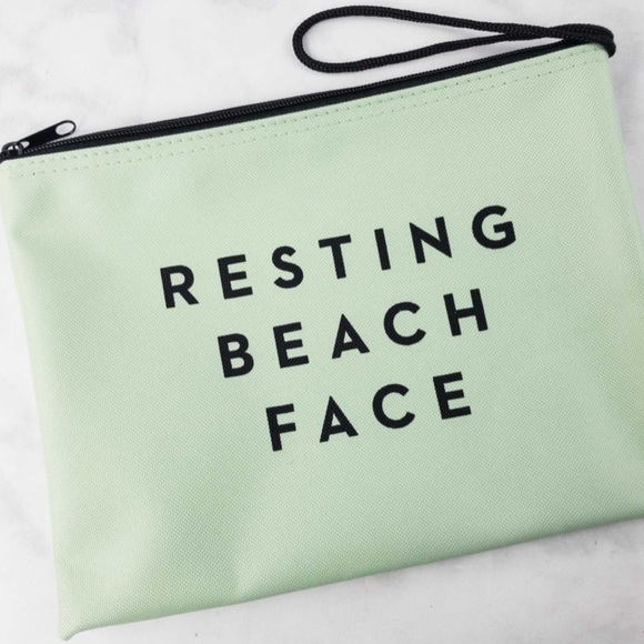 Milly Handbags - Milly “Resting Beach Face” zip pouch
